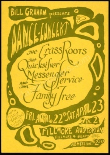 Near Mint BG-0 Grass Roots Handbill