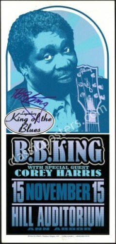 B.B. King-Signed Hill Auditorium Poster