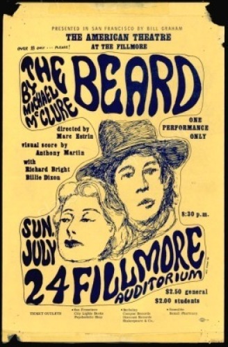 Scarce BG-19 The Beard Handbill