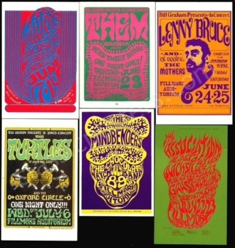 An Assortment of 12 Near Mint Postcards from The Fillmore