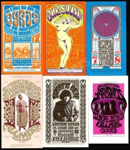 A Dozen Near Mint Bill Graham Postcards