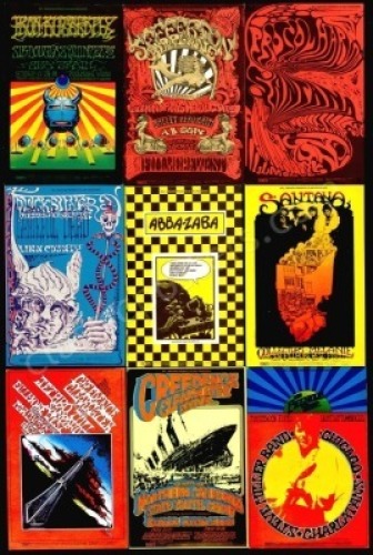 Nine Different Postcards from The Fillmore