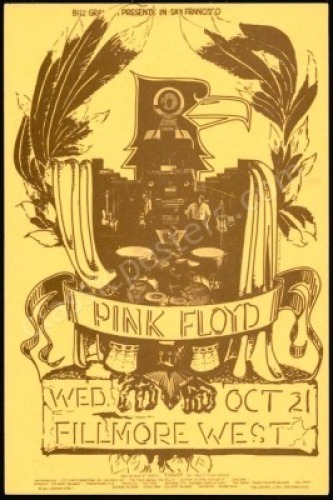 Very Rare BG-230A Pink Floyd Postcard