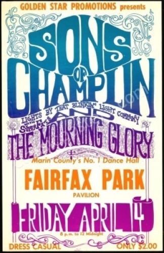 Rare 1967 Sons of Champlin Fairfax Poster