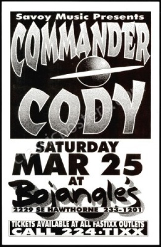 Commander Cody Portland Poster