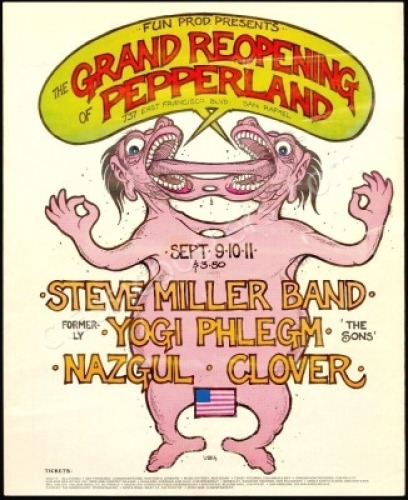 Steve Miller Pepperland Grand Opening Poster