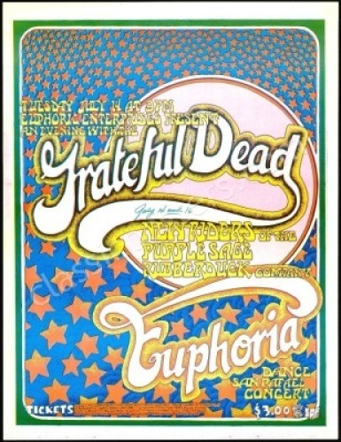 Rare AOR 4.93 Grateful Dead Euphoria Poster