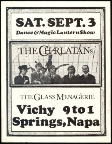 Rare 1966 The Charlatans Napa Handbill