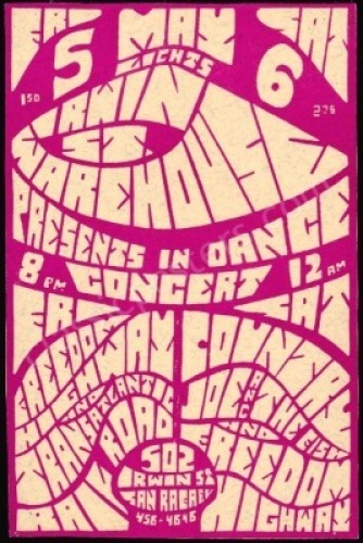 Rare 1967 Irwin Street Warehouse Handbill