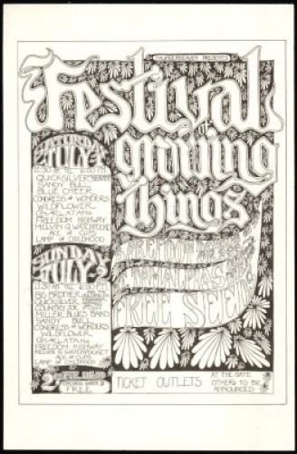 Rare Festival of Growing Things Monotone Handbill