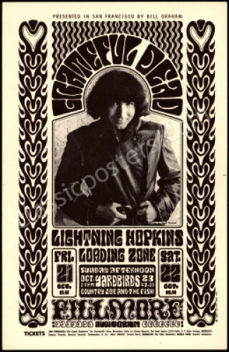 Blank Back BG-32 Jerry Garcia Handbill