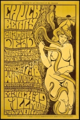 Gorgeous Original BG-55 Grateful Dead Poster