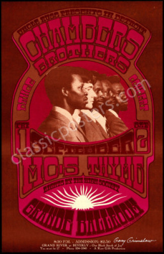 Signed Grande Ballroom The Chambers Brothers Poster