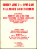 Rare 1968 Black Panther Benefit Fillmore Poster