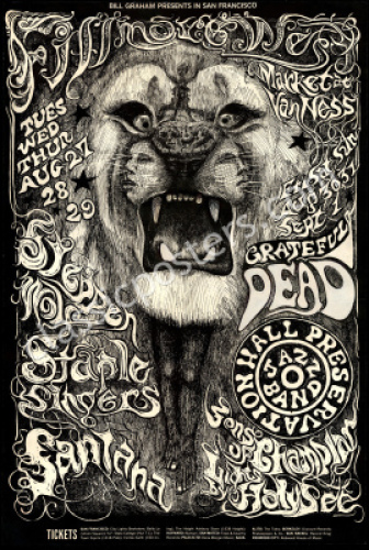 Attractive Original BG-134 Grateful Dead Poster