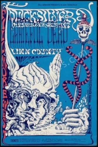 Signed Original BG-144 Grateful Dead Poster