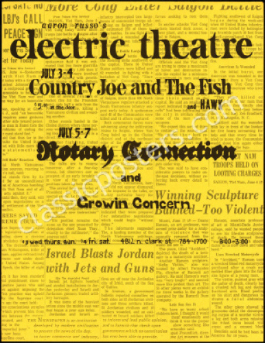 Scarce Country Joe Electric Theater Handbill
