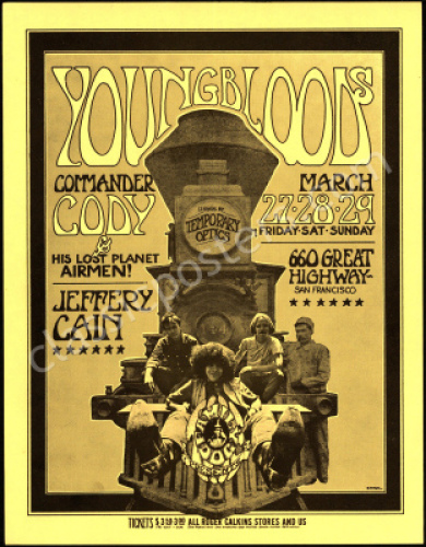 1970 The Youngbloods Family Dog Handbill