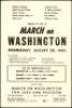 Rare 1963 March on Washington Handbill