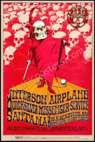 Elusive BG-222 Grateful Dead Benefit Poster