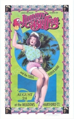 Signed 1996 Jimmy Buffet Poster