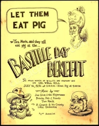 R. Crumb Bastille Day Benefit Poster