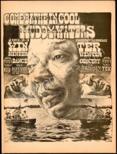 Scarce Newsprint Muddy Waters Poster