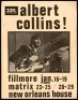 Rare Albert Collins at The Fillmore Handbill