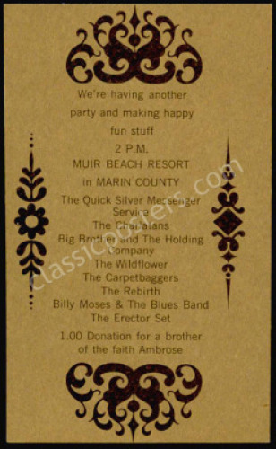 1966 Muir Beach Invitation Card