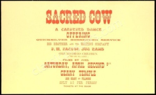 Sacred Cow Big Brother Handbill