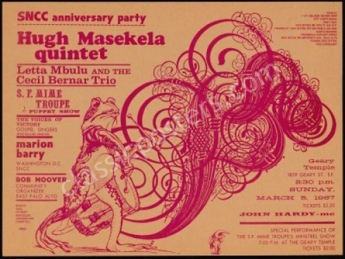 Rare SNCC Anniversary Party Poster