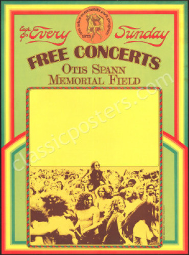 Rare Grimshaw-Designed Free Concerts Blank