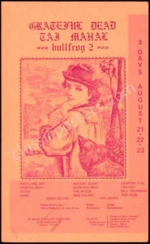 Popular Grateful Dead Bullfrog II Handbill