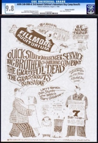 Certified AOR 2.68 The Fillmore Day Camp Handbill