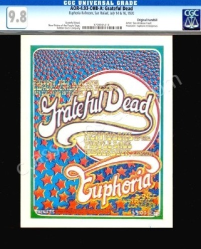 Superb AOR 4.93 Grateful Dead Euphoria Handbill