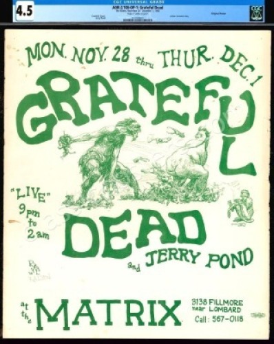 Scarce AOR 2.108 Grateful Dead Matrix Poster