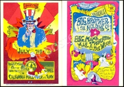 A Pair of California Hall Handbills