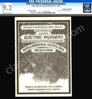 Rare Certified AOR 3.74 Amazing Electric Wonders Handbill