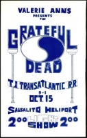 Ultra-Rare Grateful Dead Sausalito Heliport Poster