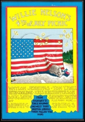 Scarce Willie Nelson Picnic Poster