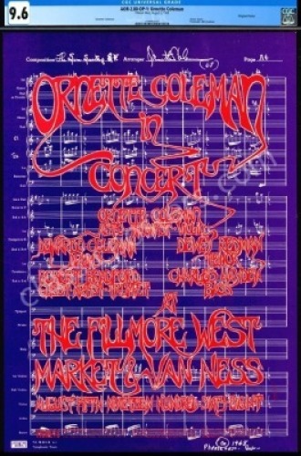 Beautiful Certified AOR 2.80 Ornette Coleman Poster