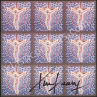 Signed Nine-Panel "Carbon Jesus" Blotter Art