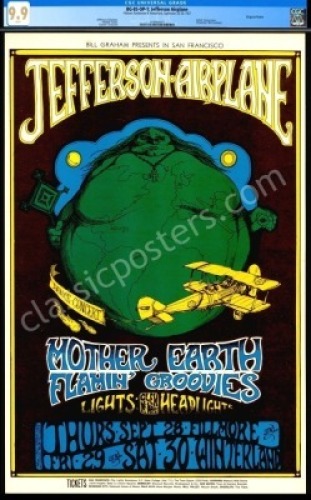 Breathtaking Certified BG-85 Jefferson Airplane Poster