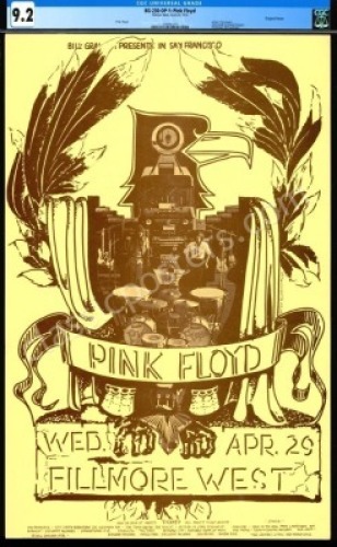 Scarce Certified BG-230 Pink Floyd Poster