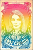 Rare 1968 Cardboard Judy Collins Seattle Poster