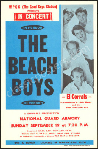 Very Choice 1965 Beach Boys Handbill