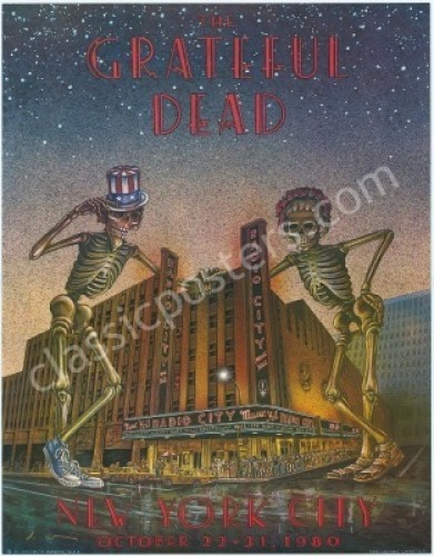 Signed Grateful Dead Radio City Poster