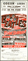 Rare 1963 Beatles Odeon Handbill