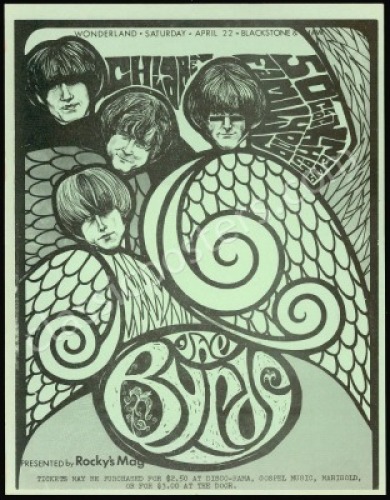 Scarce The Byrds Fresno Handbill