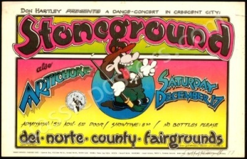 Signed Colorful Stoneground Handbill